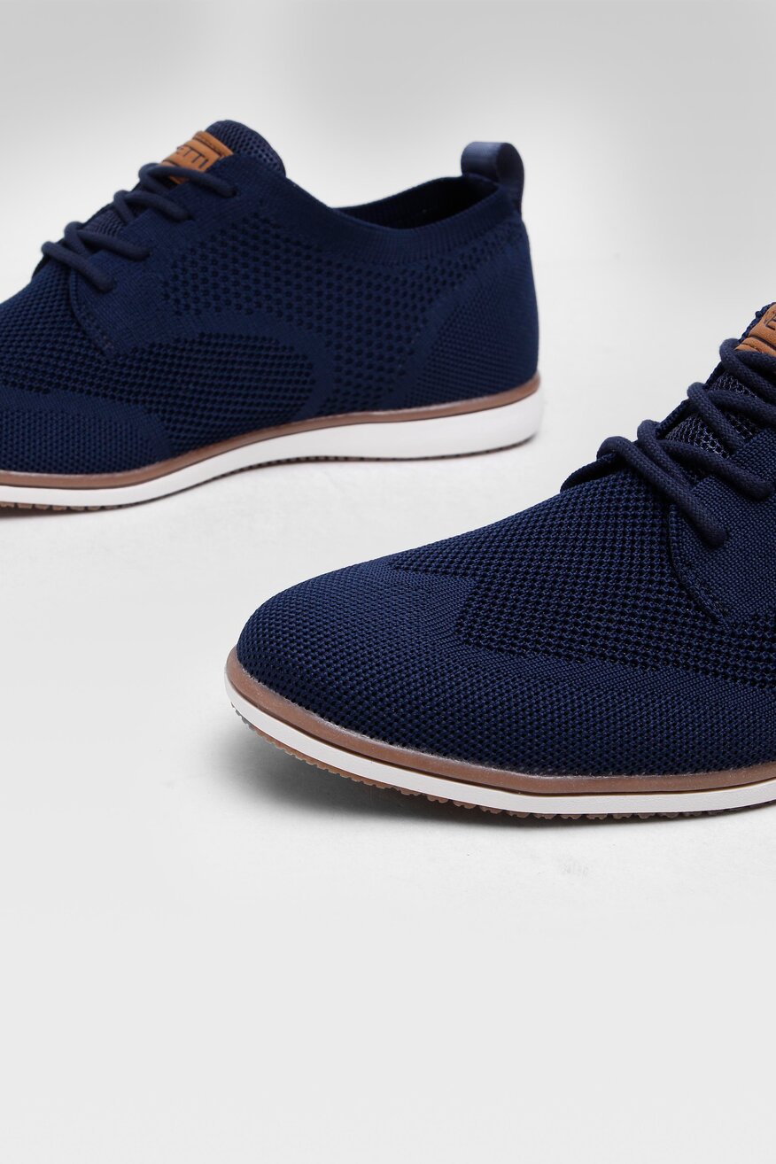 Lanetti - Półbuty granatowe sznurowane - 5904248235901