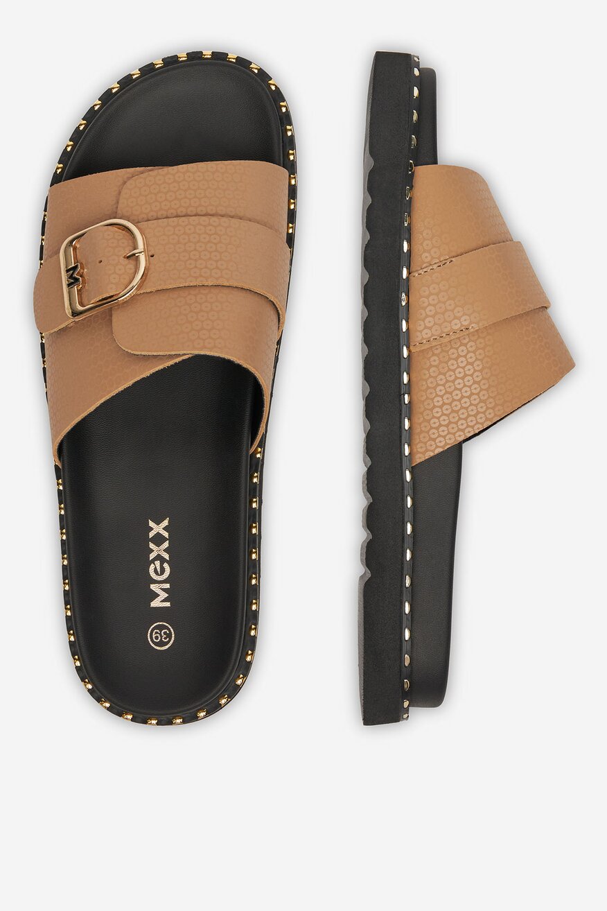 Mexx - Klapki skórzane - 5906751064993