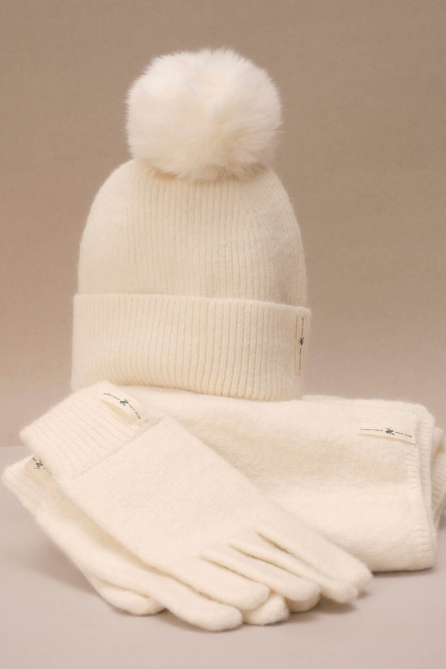 
                Beverly Hills Polo Club - Zestaw czapka, szalik i rękawiczki - 5905588884002