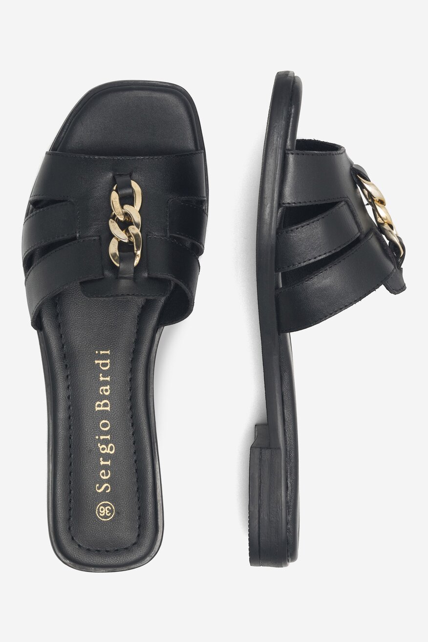 
                Sergio Bardi - Klapki skórzane - 5905588334354
