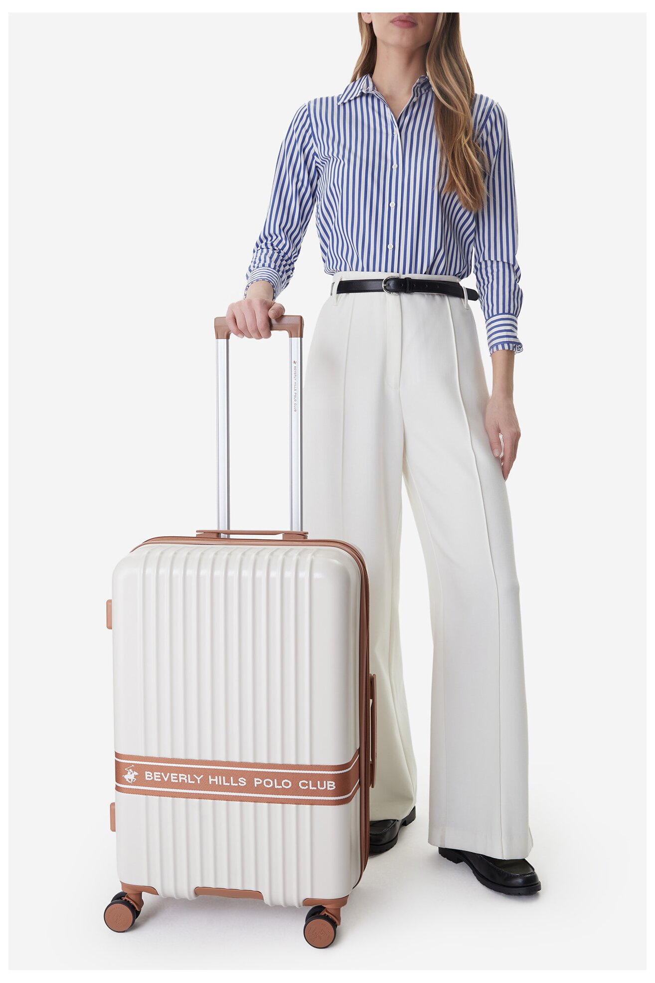 Walizka Beverly Hills Polo Club CEO-BHPC-WAL-008-M Beżowy