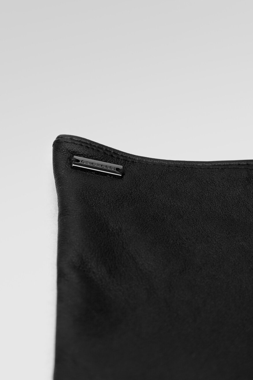 
                Gino Rossi - Rękawiczki damskie skórzane czarne - 5904248146726