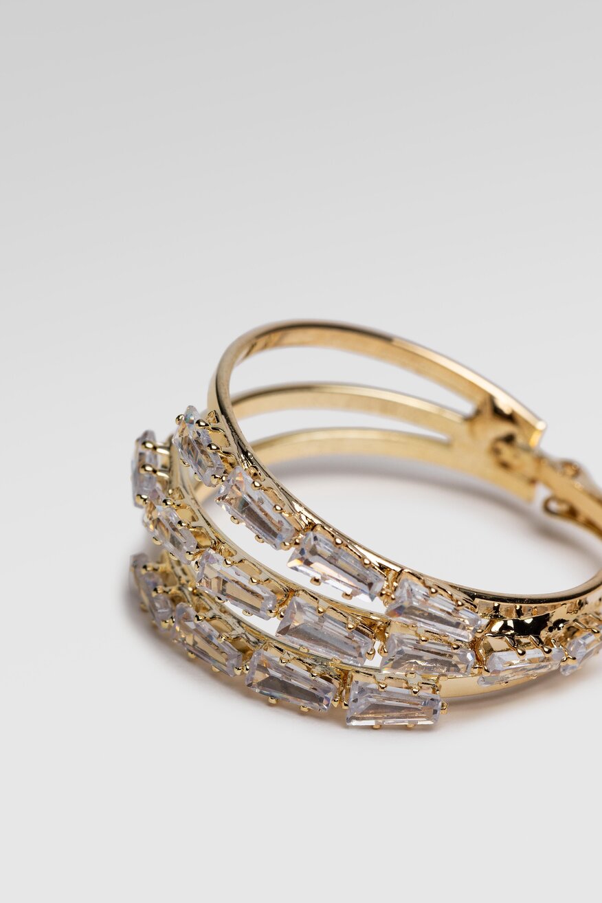 ACCCESSORIES - Kolczyki metaliczne złote - 5904248663858