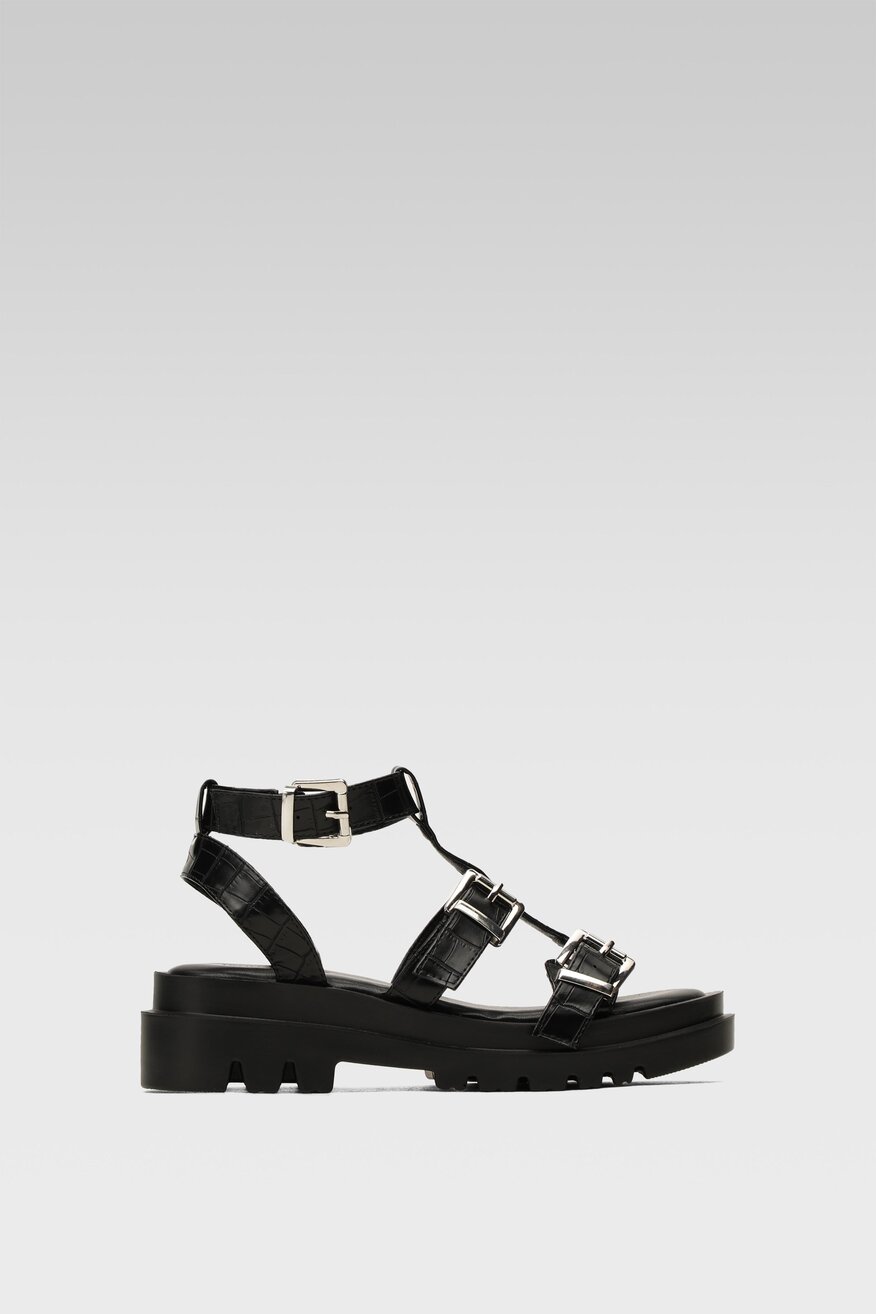 
                Jenny Fairy - Sandały ze zwierzęcym motywem czarne - 5904248750718