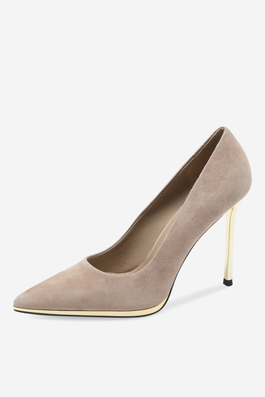 Pantofi cu toc EVA MINGE BEJ - 5905588372738