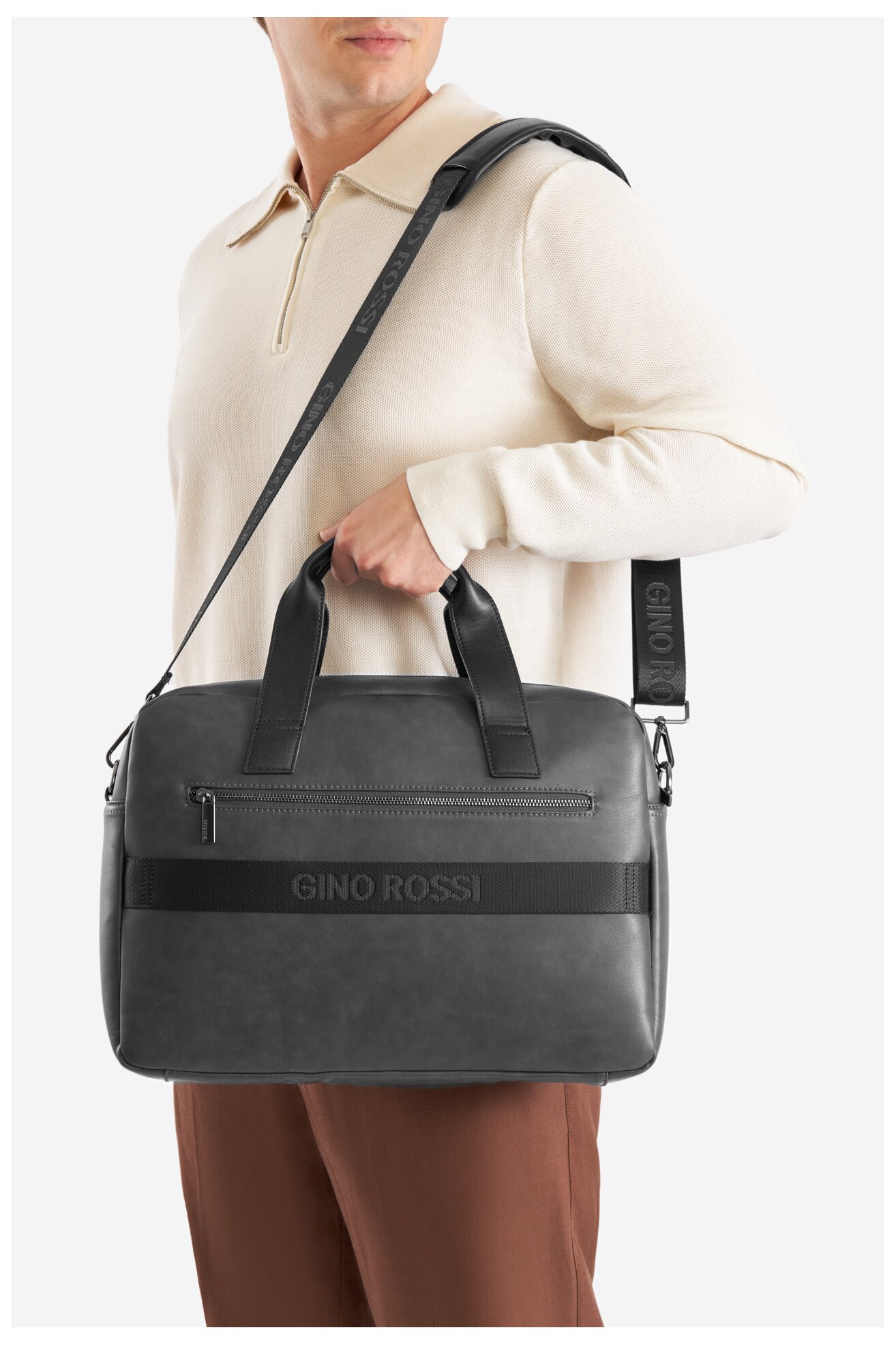 Torba męska Gino Rossi GIN-B-002-CCC-06 Szary