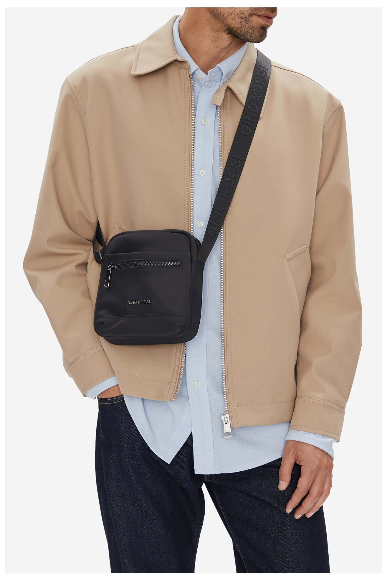 Férfi táska Gino Rossi C-GIN-E-032-05 FEKETE