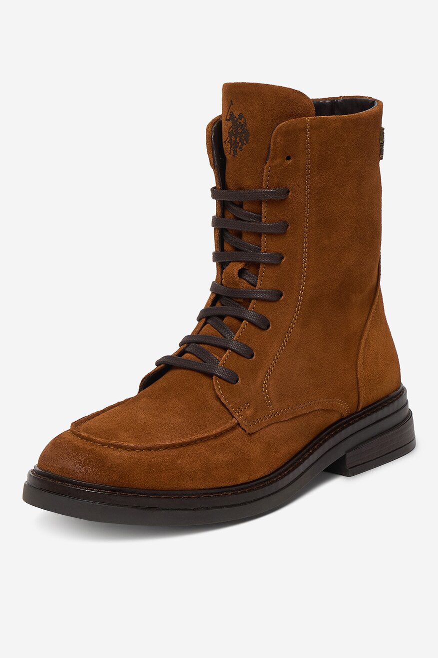 U.S. POLO ASSN. - Skórzane trzewiki sznurowane - 5906751491867