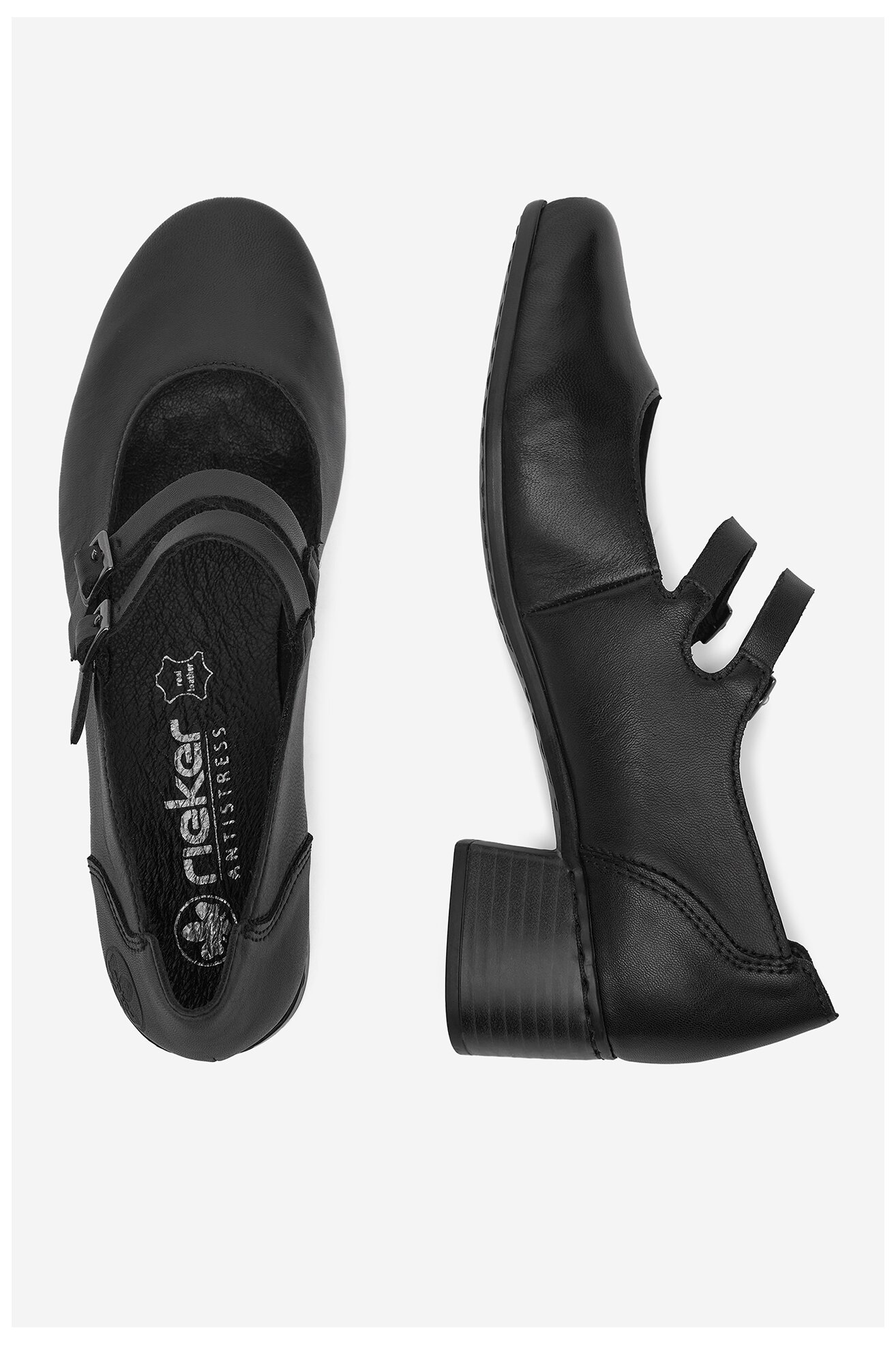 Czółenka Rieker 41651-00 Czarny