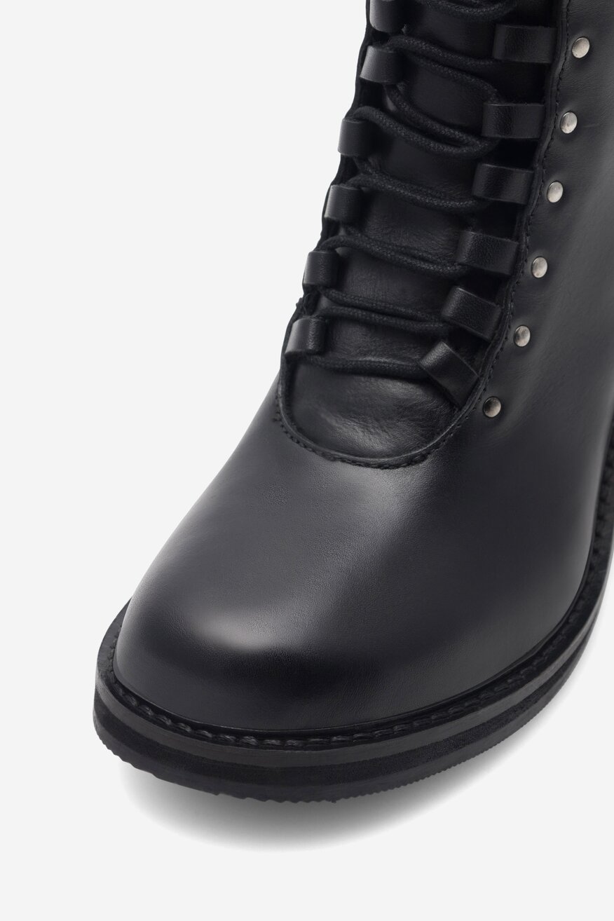 Sergio Bardi - Trzewiki skórzane na słupku - 5905588091516