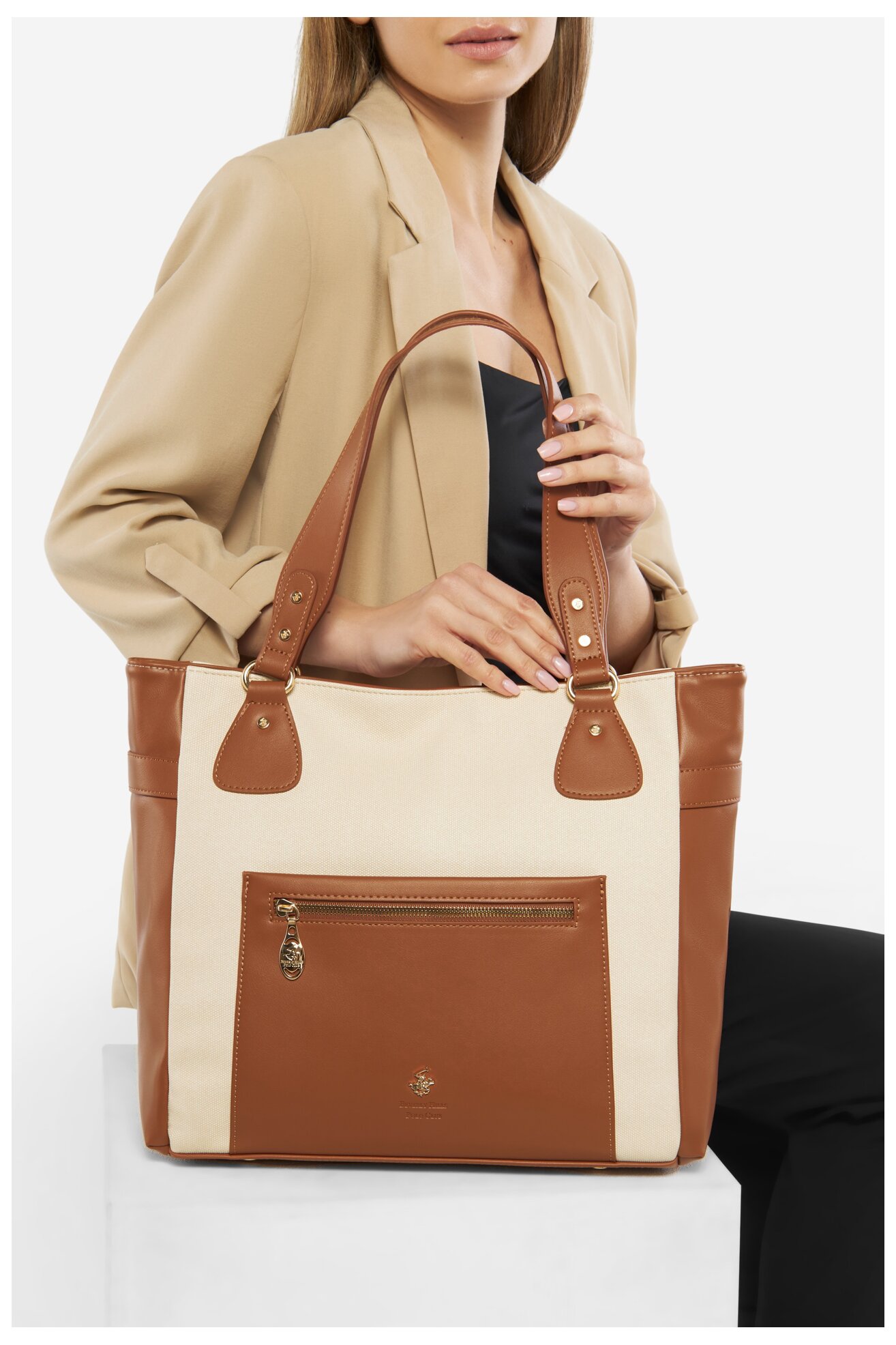 Kézitáska Beverly Hills Polo Club BHPC-C-002-07 CAMEL