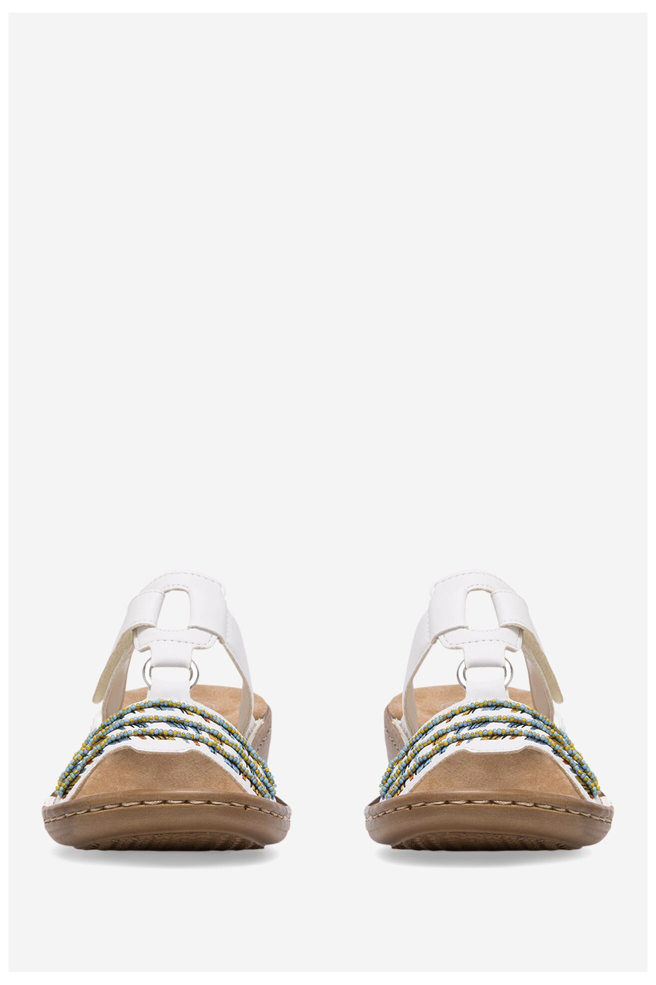 Klapki Rieker 60867-80 Biały