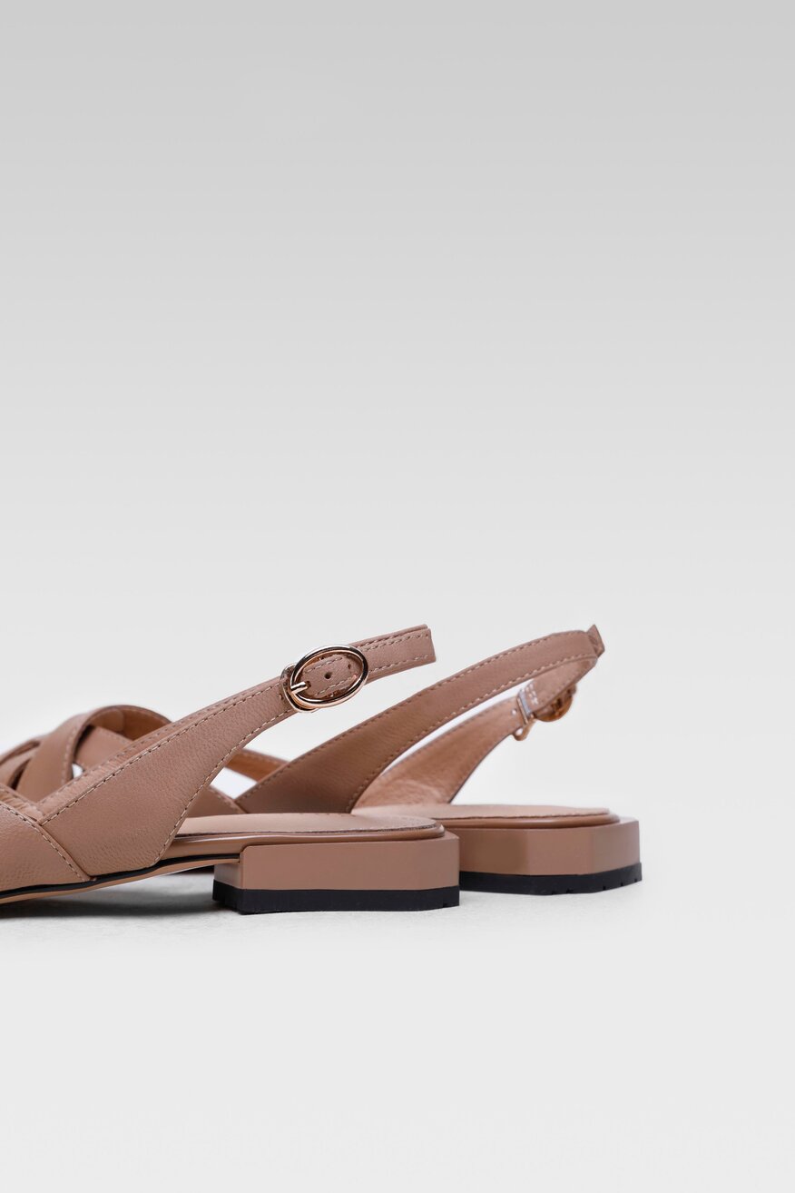 
                Sergio Bardi - Skórzane baleriny z odkrytą piętą - 5904248783198