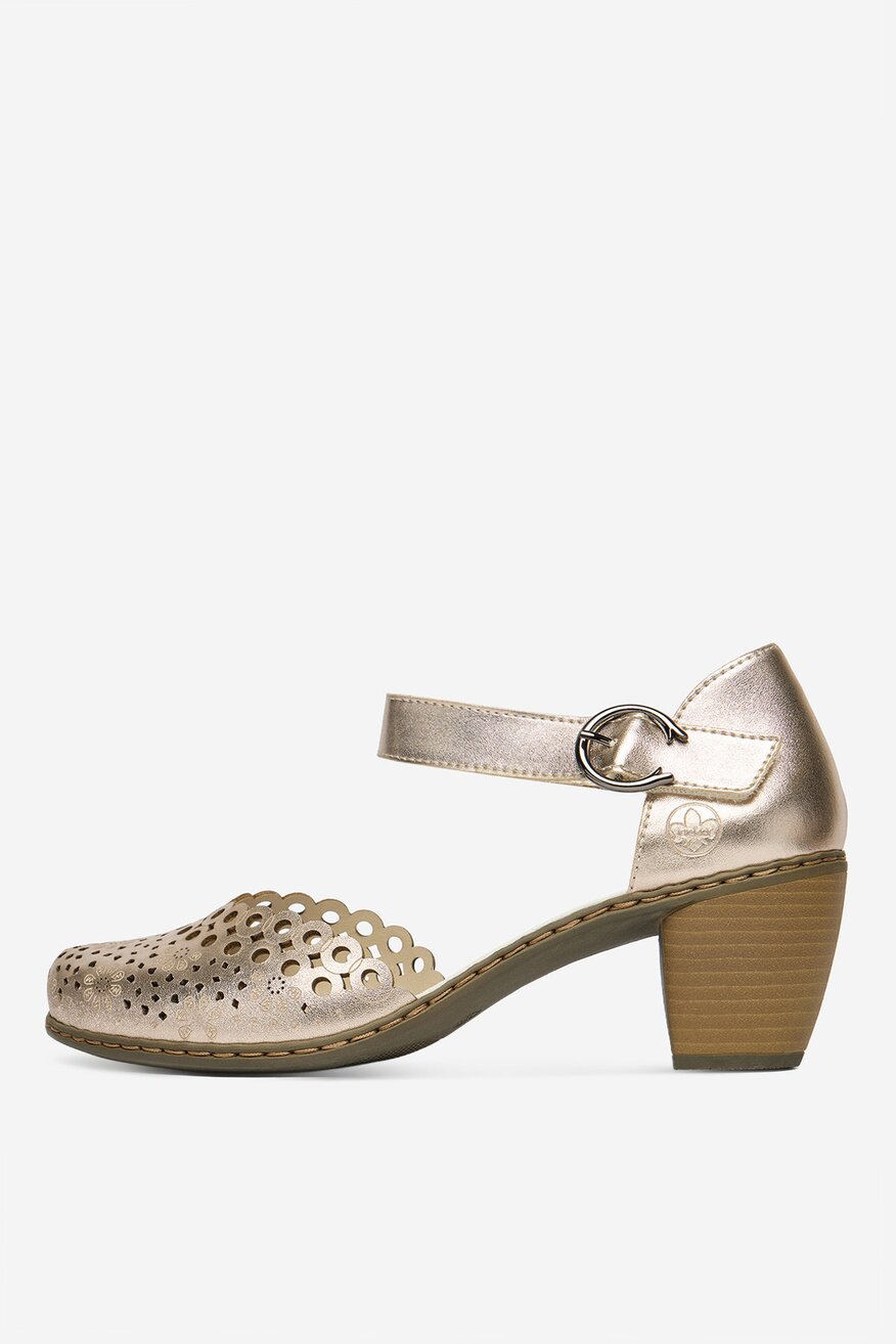 
                        Czółenka Rieker CEO-40902-90 Złoty - 5906751645277