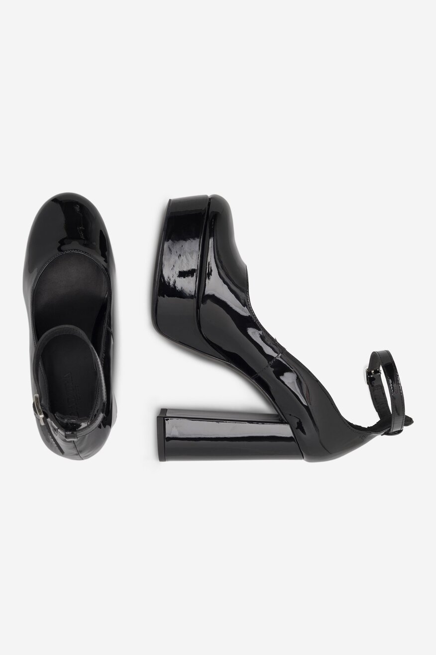 
                Badura - Czółenka skórzane na słupku - 5905588003762