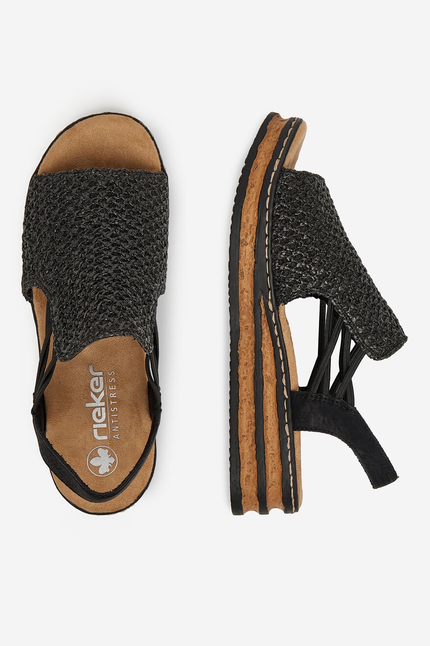 
                Rieker - Sandały na koturnie - 2230078413404