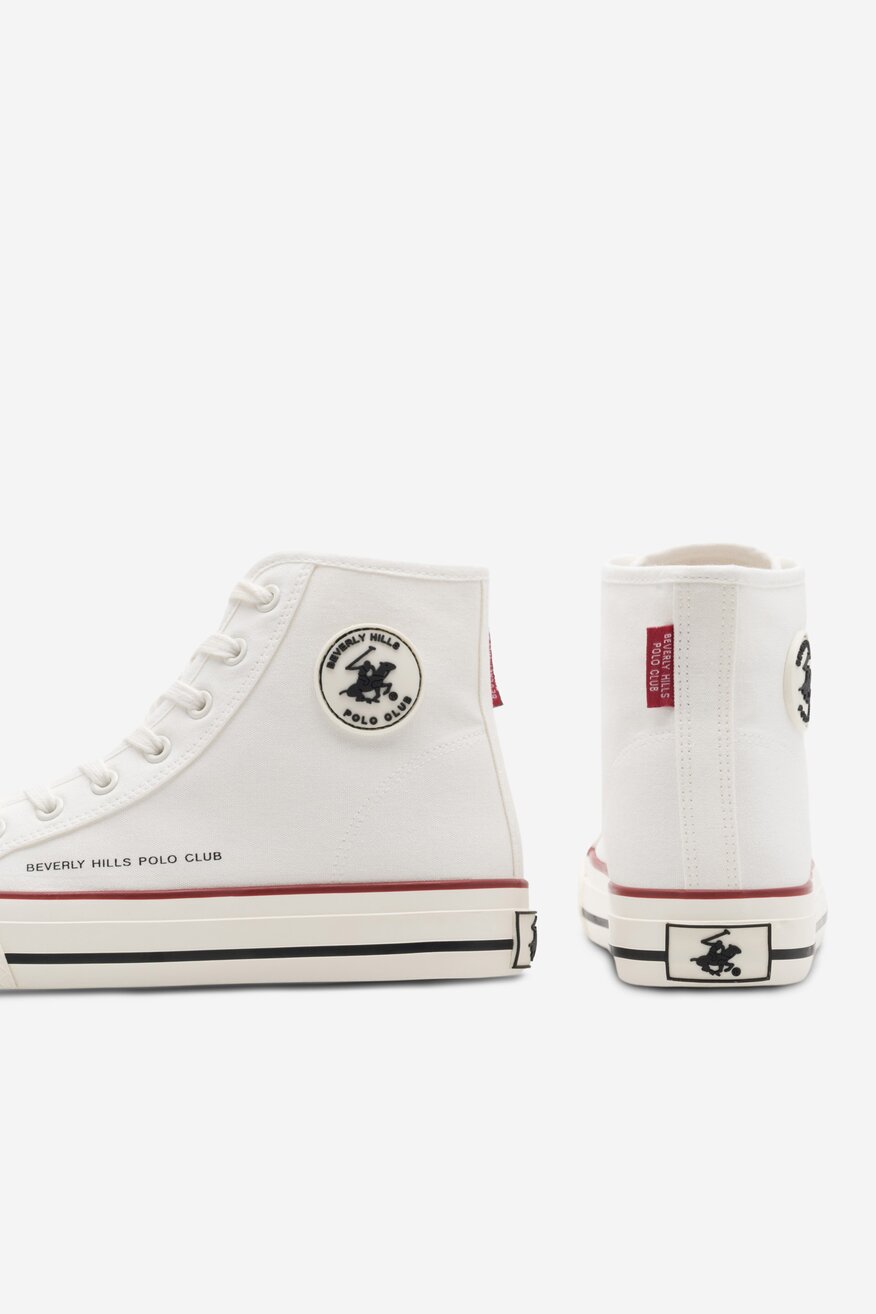 Pantofi pânză Beverly Hills Polo Club ALB - 5905588439486