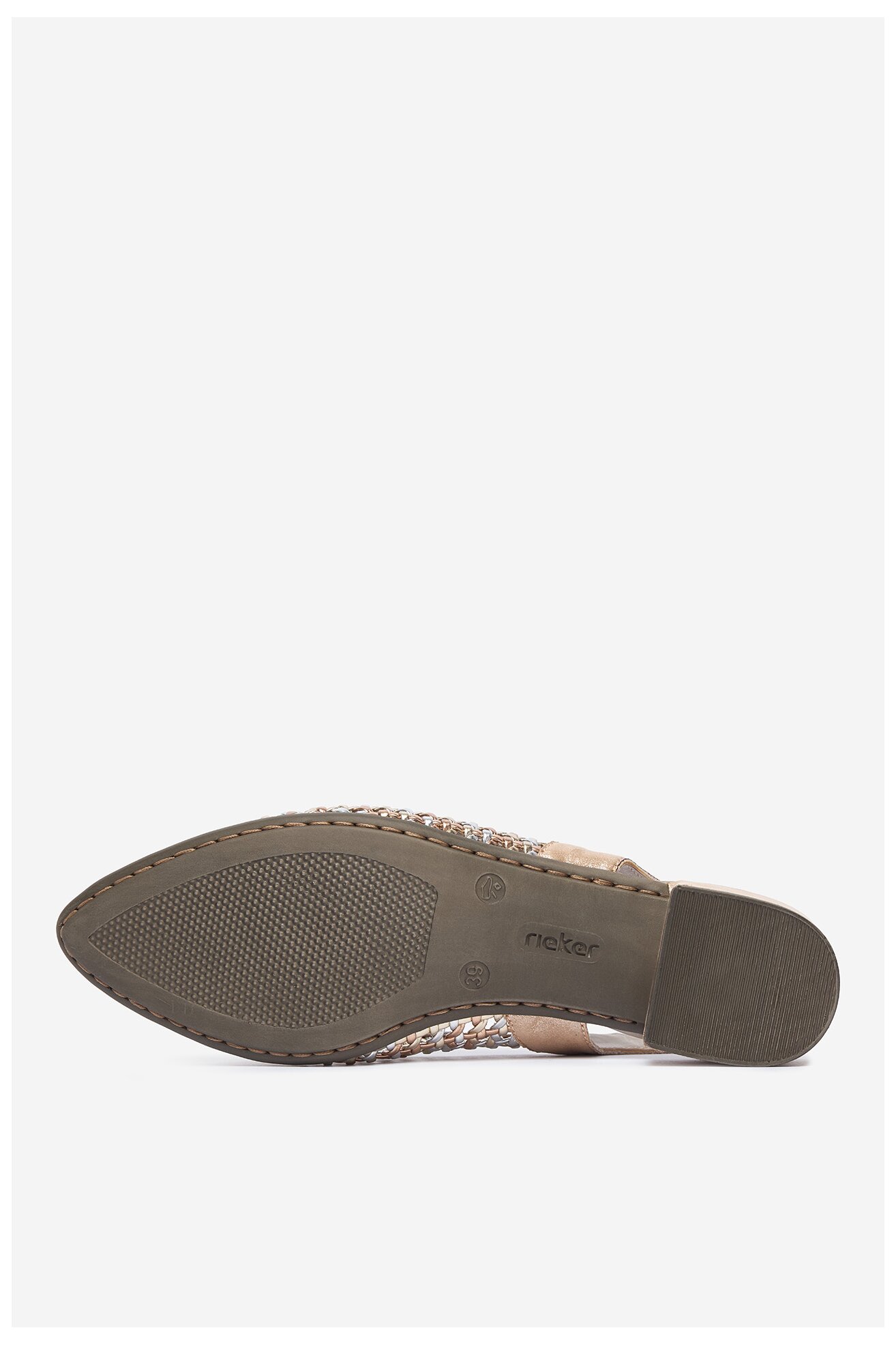 Czółenka Rieker CEO-47078-90 Złoty