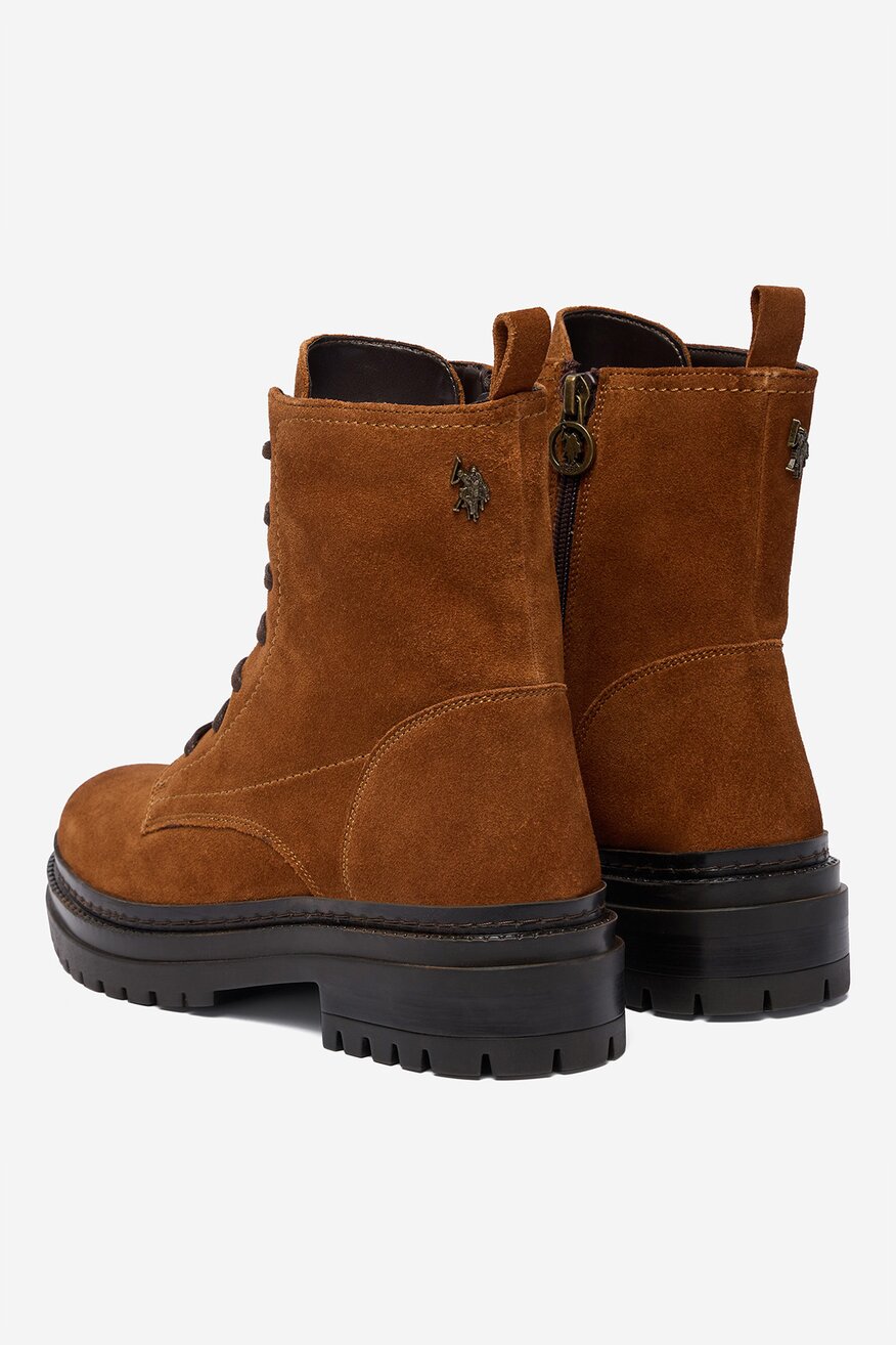 
                U.S. POLO ASSN. - Skórzane trzewiki z suwakiem - 5906751491775