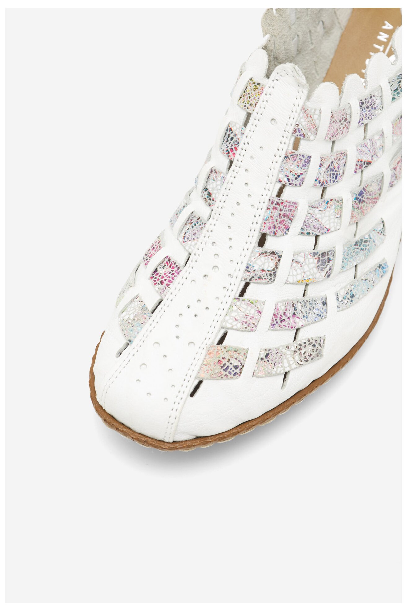 Pantofi cu toc Rieker 46778-80 ALB