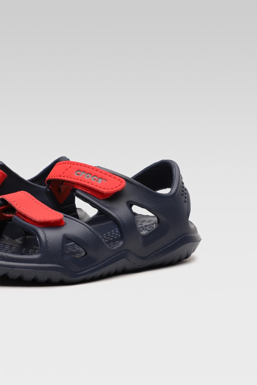 Crocs - Sandały granatowe na rzep - 5903698378022