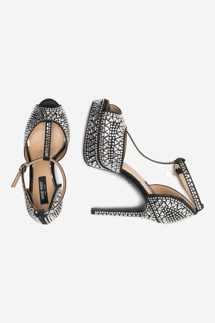 
                NINE WEST - Sandały na szpilce - 5905588153955