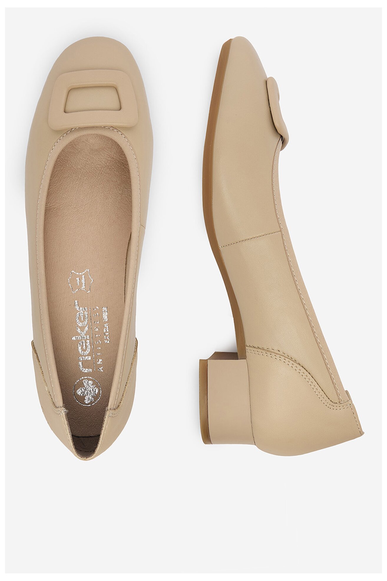 Czółenka Rieker CEO-43453-62 Beżowy