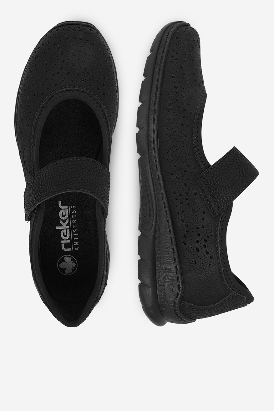 
                Baleriny Rieker FEKETE - 5906751483176