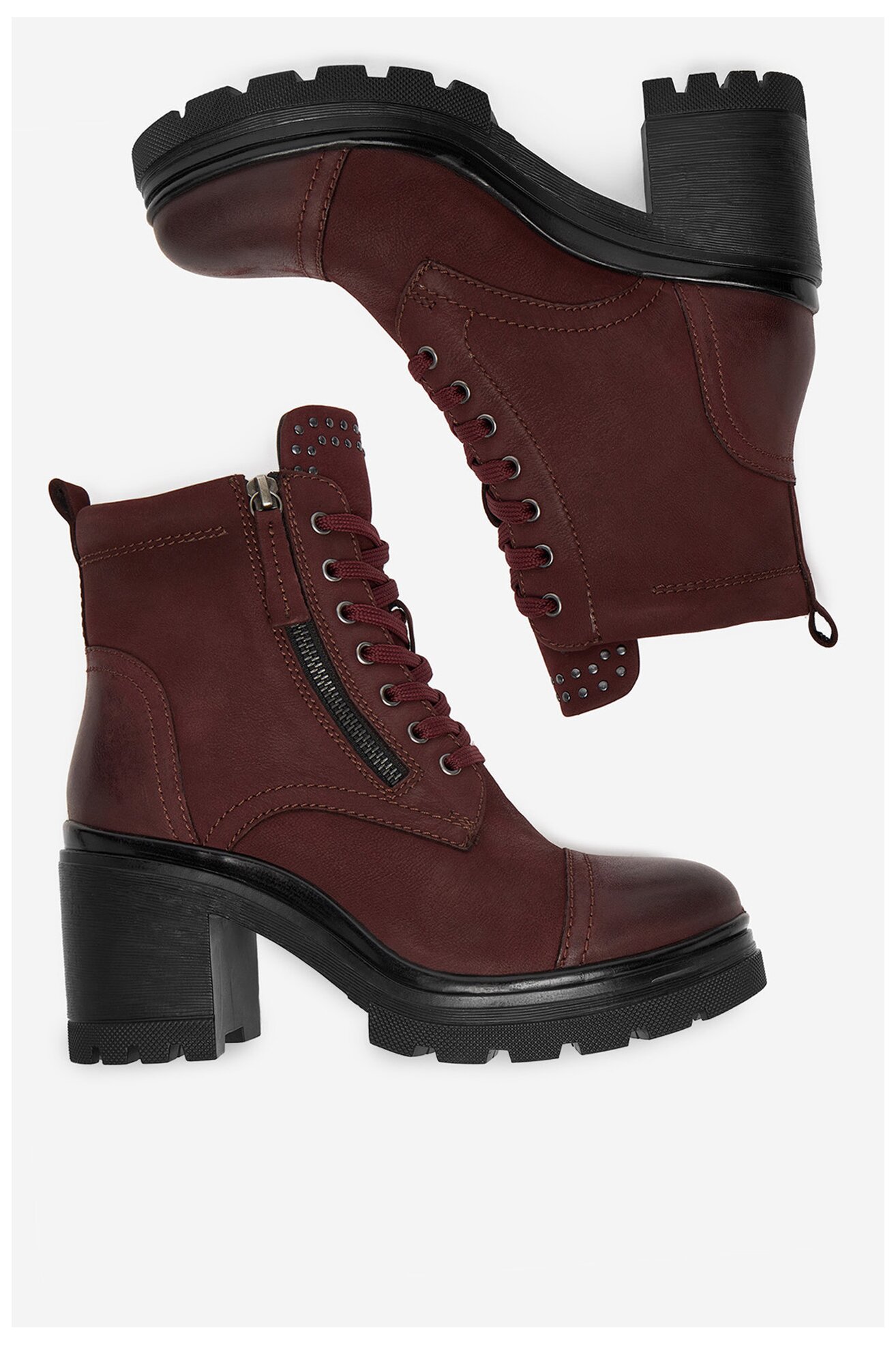 Šněrovací vyšší obuv Lasocki CEO-WI16-24474-02 BORDÓ