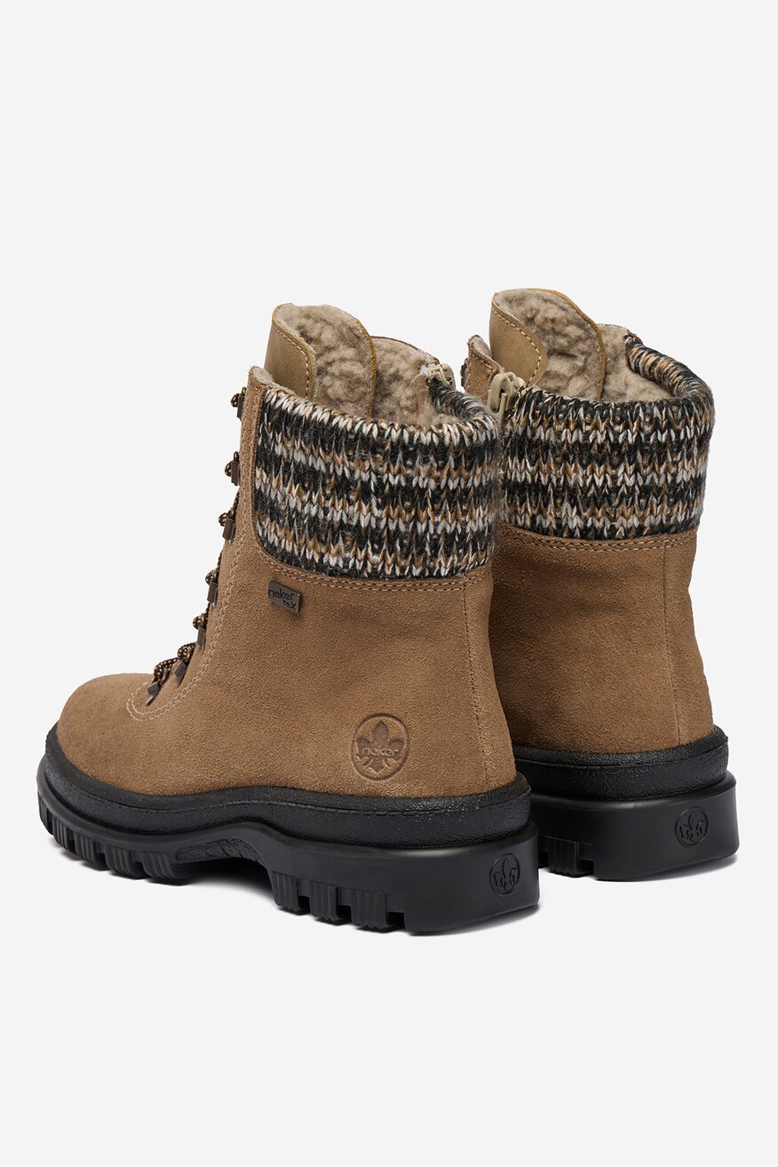 Rieker - Trzewiki zamszowe ocieplane - 2230085555890