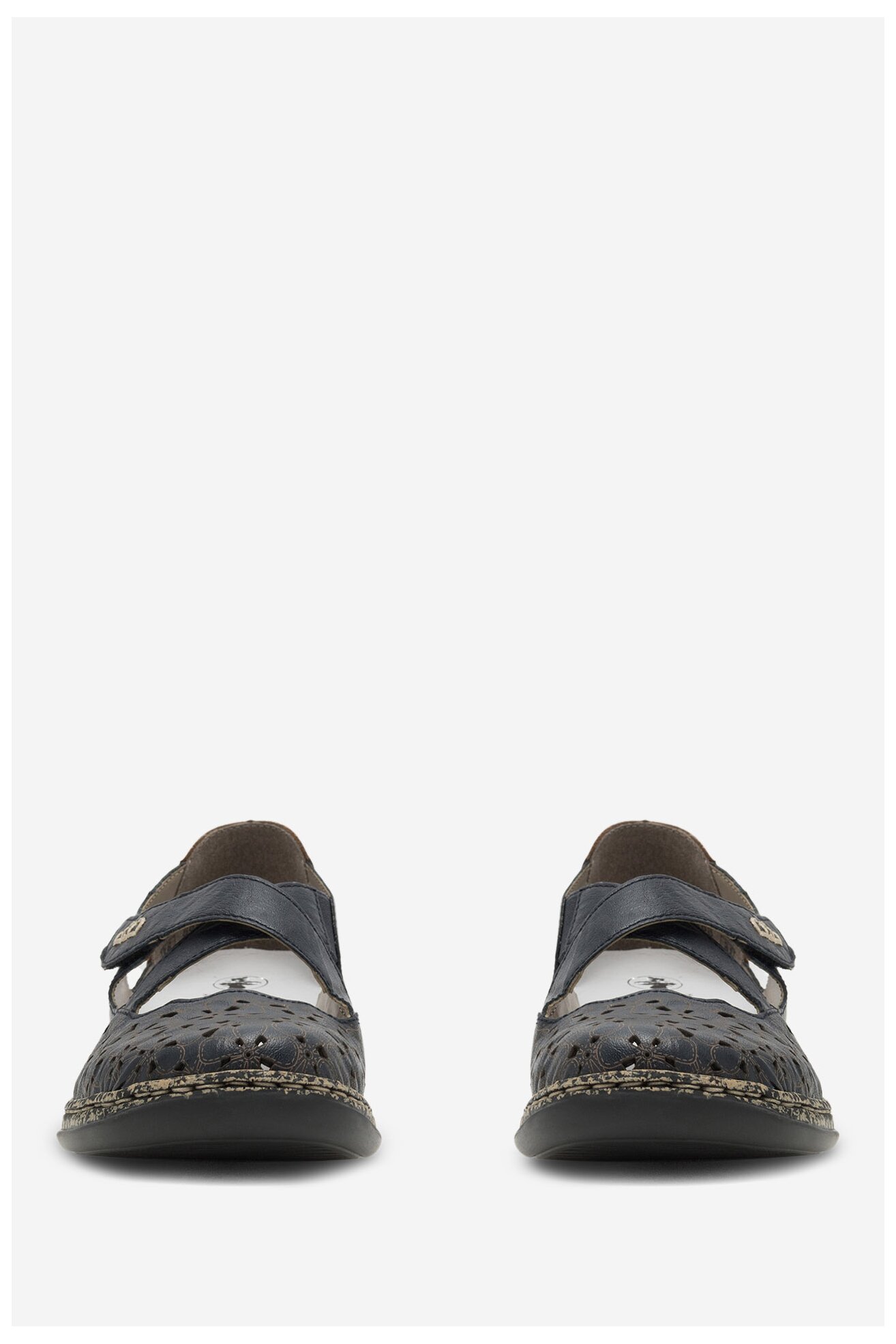 Baleriny Rieker 463H4-14 Granatowy