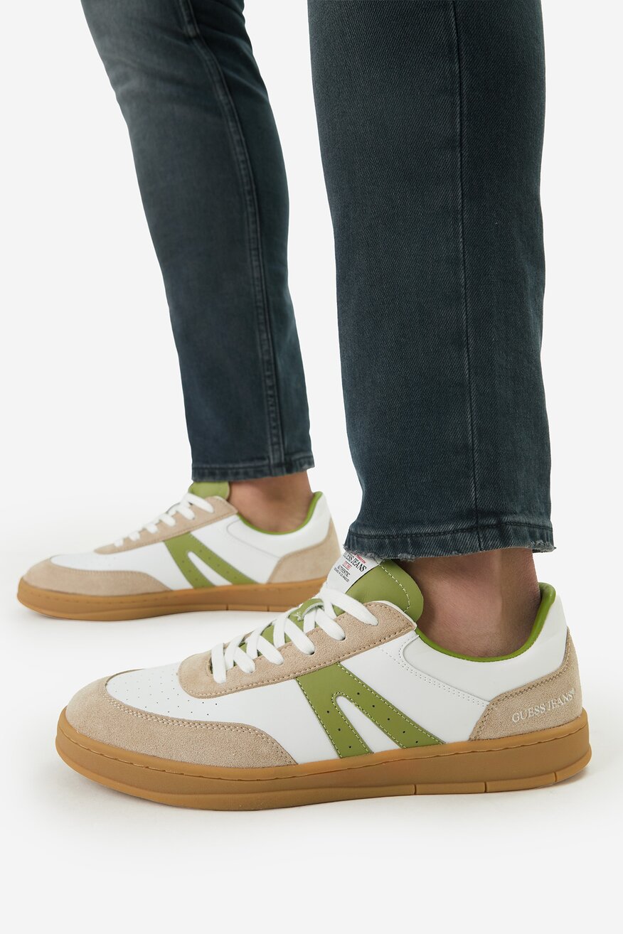 GUESS JEANS - Sneakersy skórzane - 5907964025955