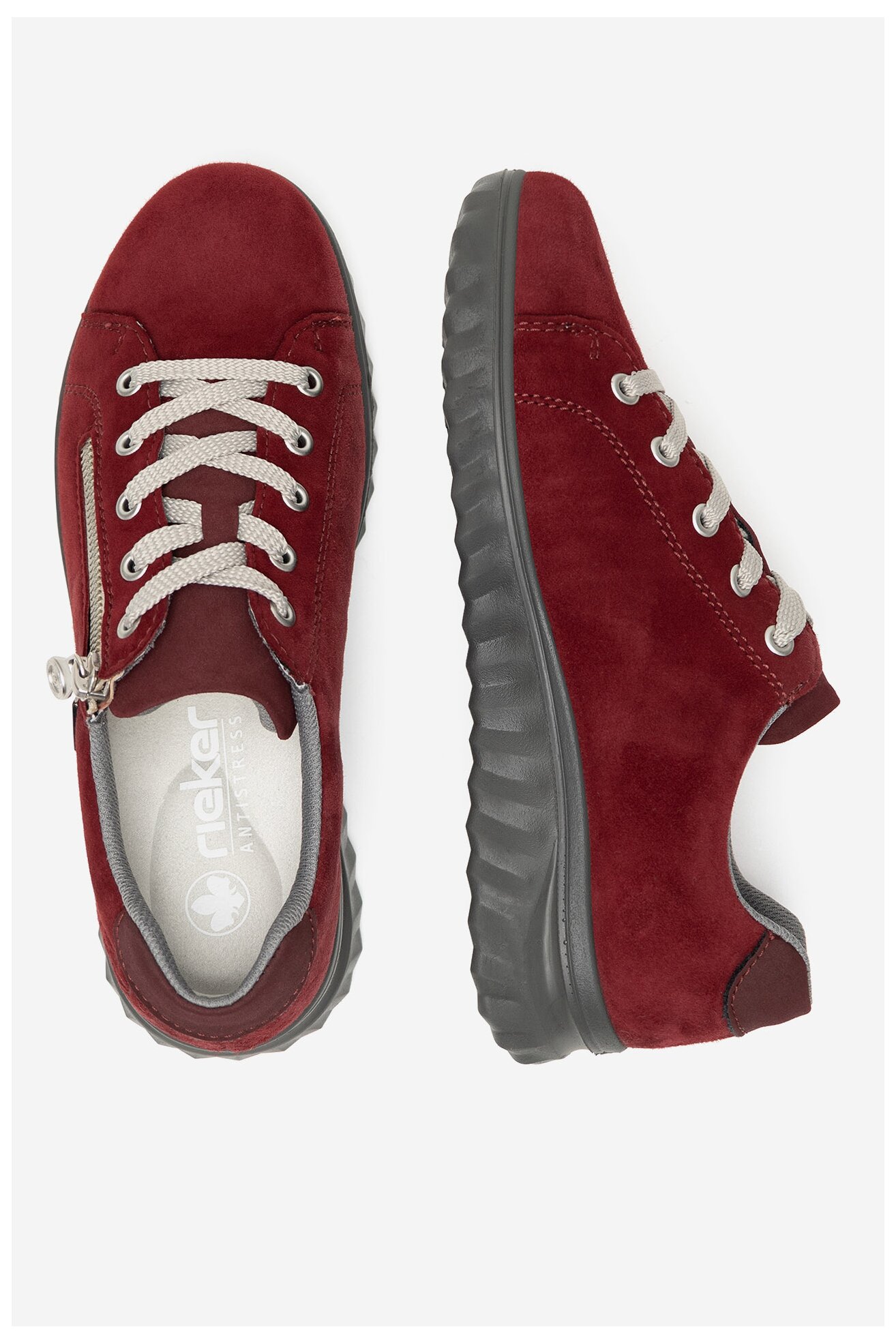 Sneakers Rieker 59000-35 Bordowy