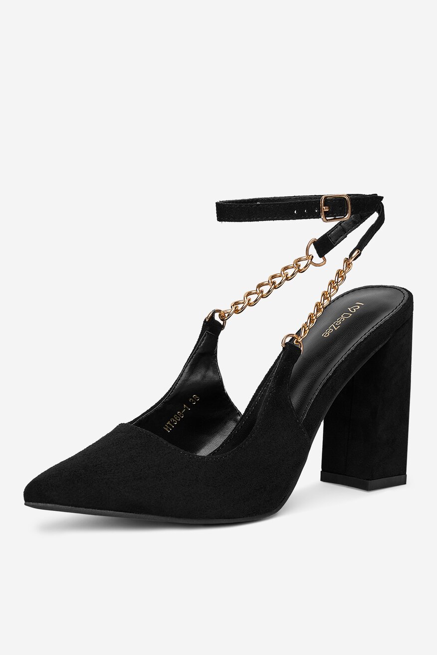 Pantofi cu toc DeeZee NEGRU - 5904410789997