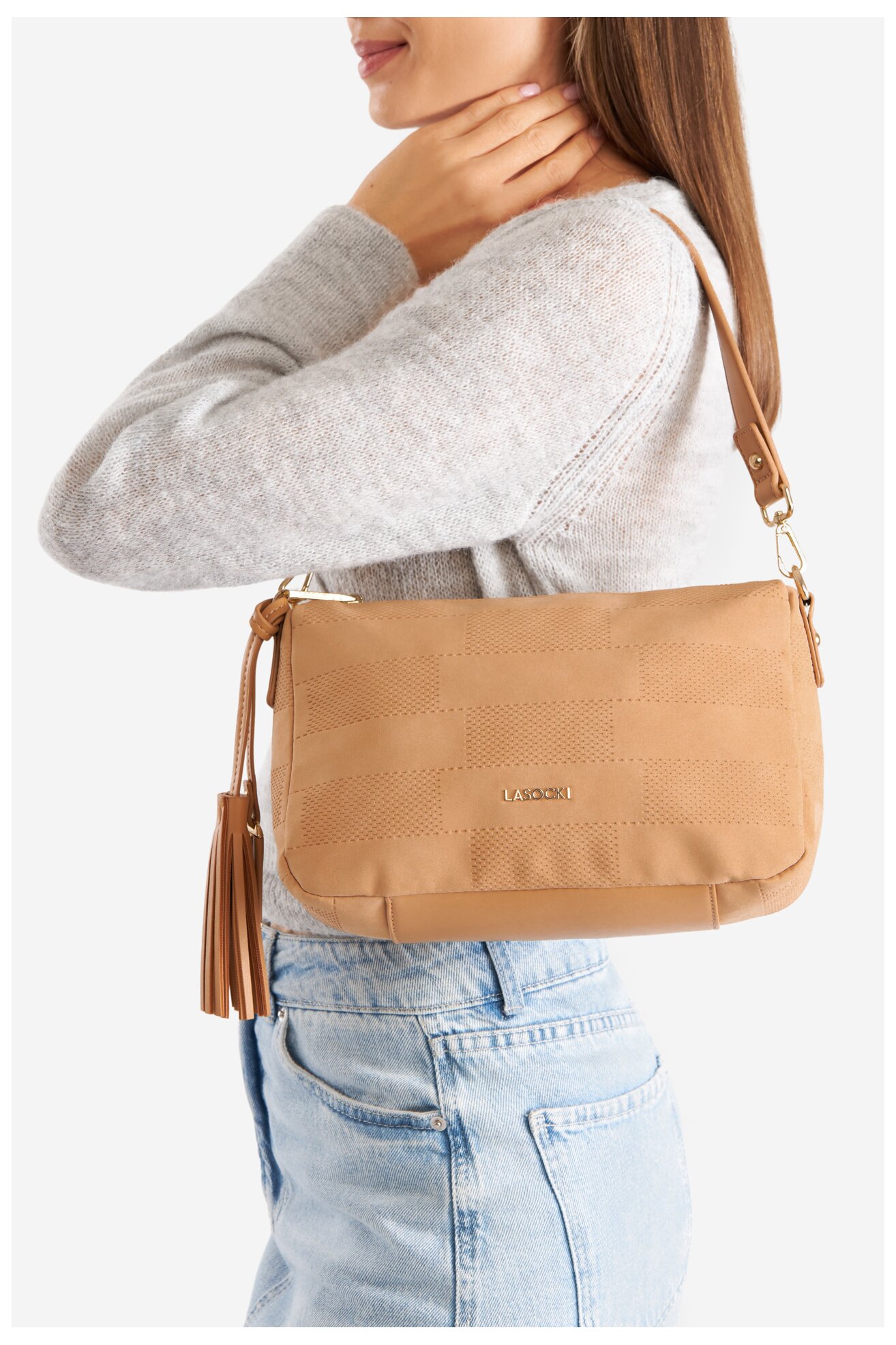 Дамска чанта Lasocki LSK-K-043-06 КАМЕЛ