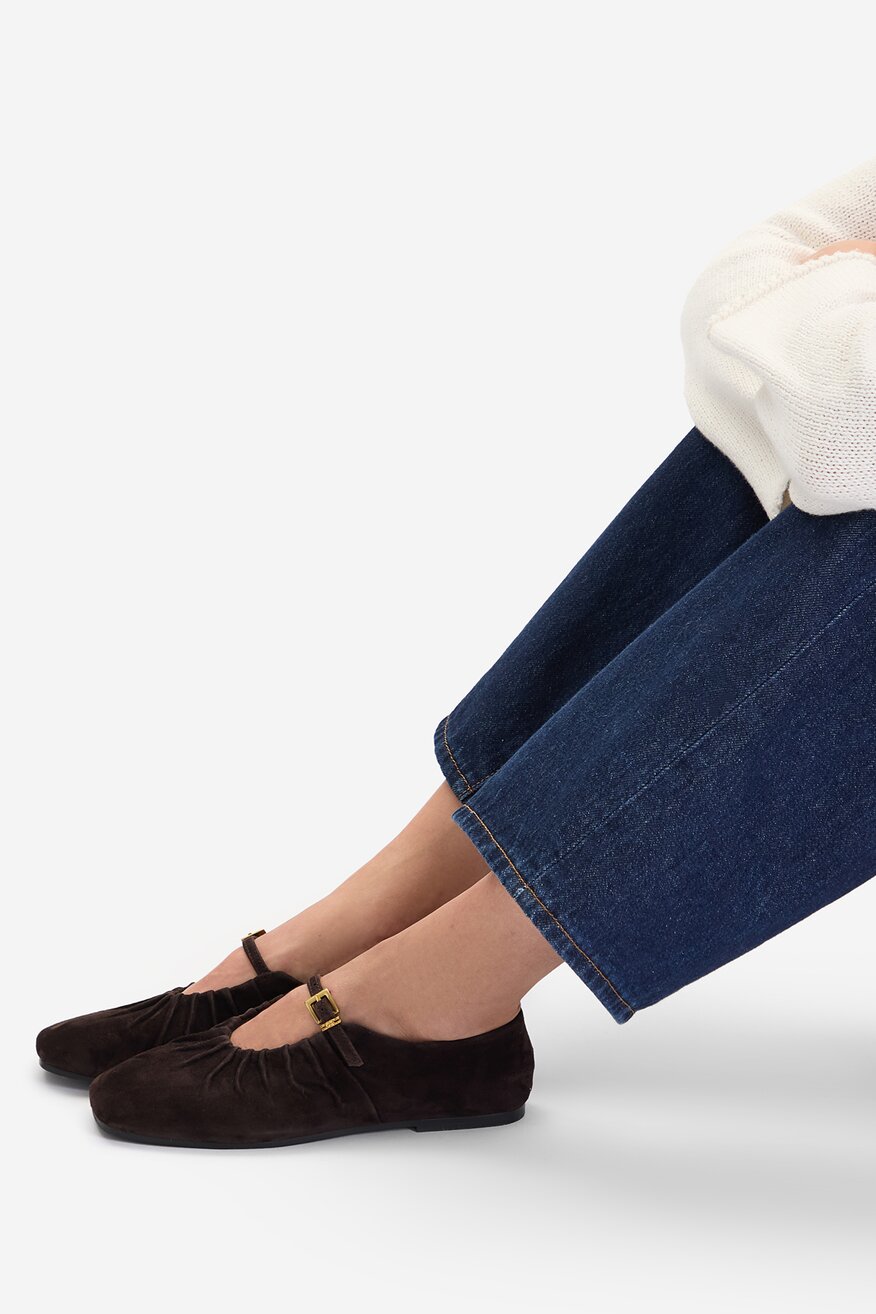 Baleriny Gino Rossi CEO-ADI-LT959S-Y2 Brązowy ciemny - 5906751324318