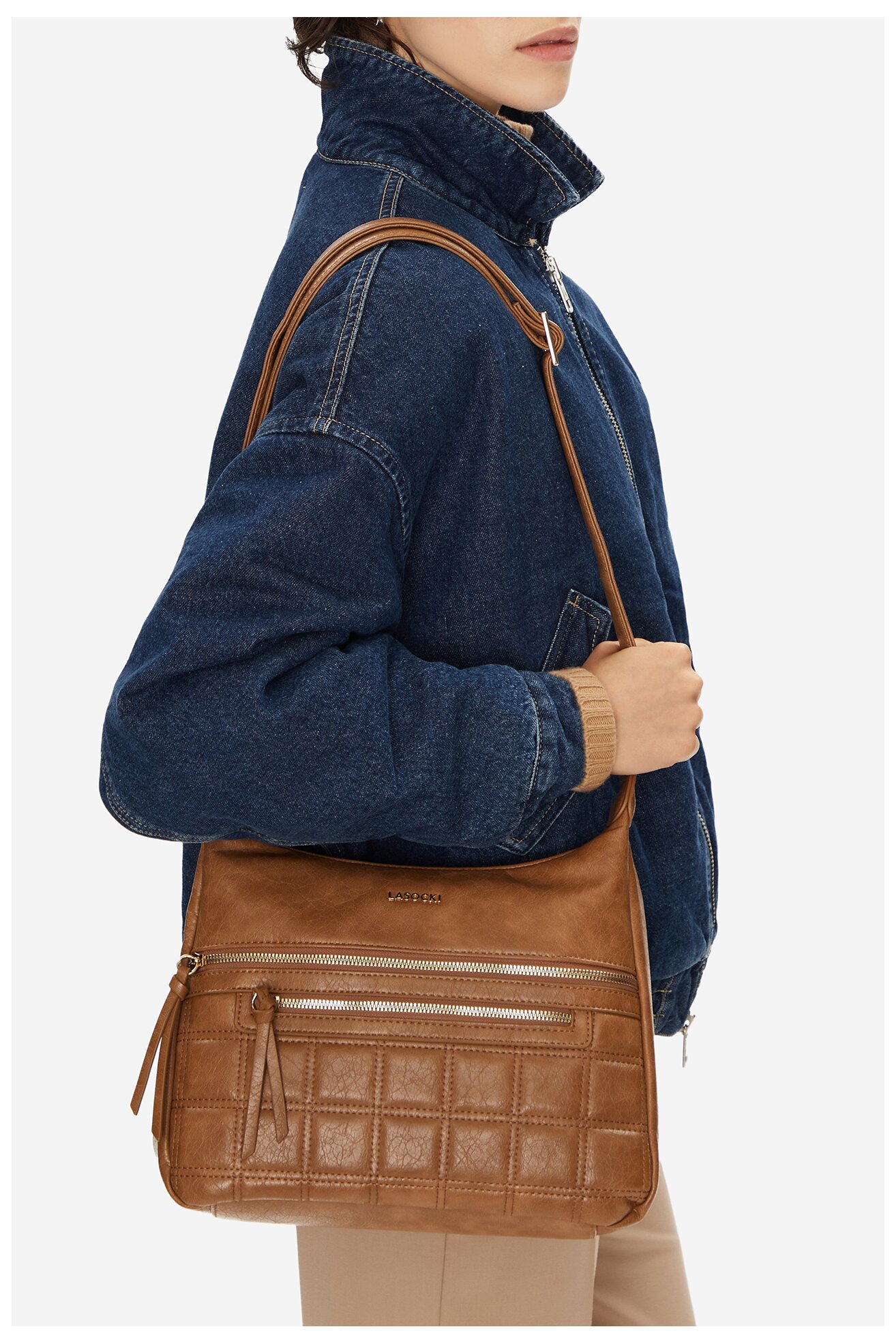 Дамска чанта Lasocki C-LSK-L-010-08 КАФЯВ