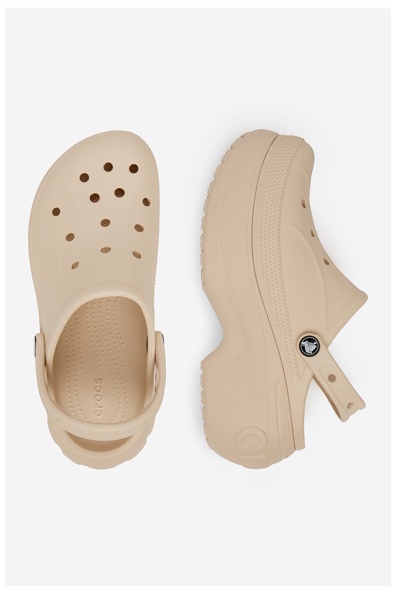 Klapki basenowe Crocs BELLA CLOG 210062-11S Beżowy