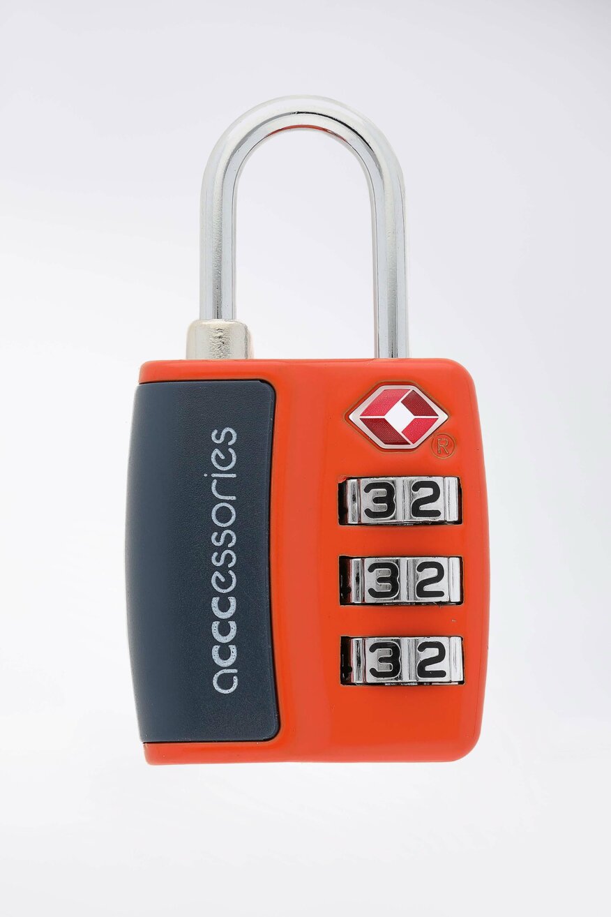 
                ACCCESSORIES - Kłódka do bagażu pomarańczowa - 5903419592782