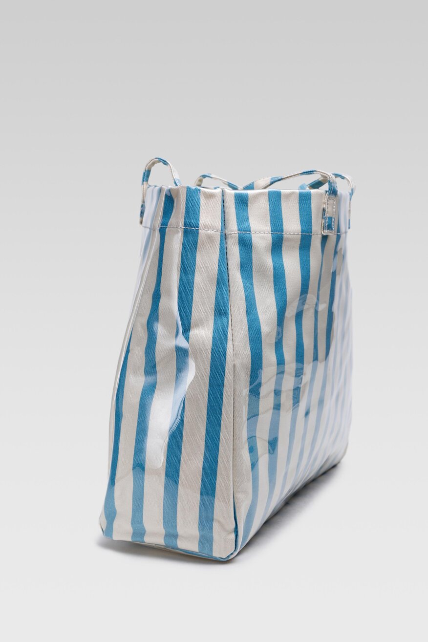 
                Jenny Fairy - Torebka plażowa z printem niebieska - 5904248668273