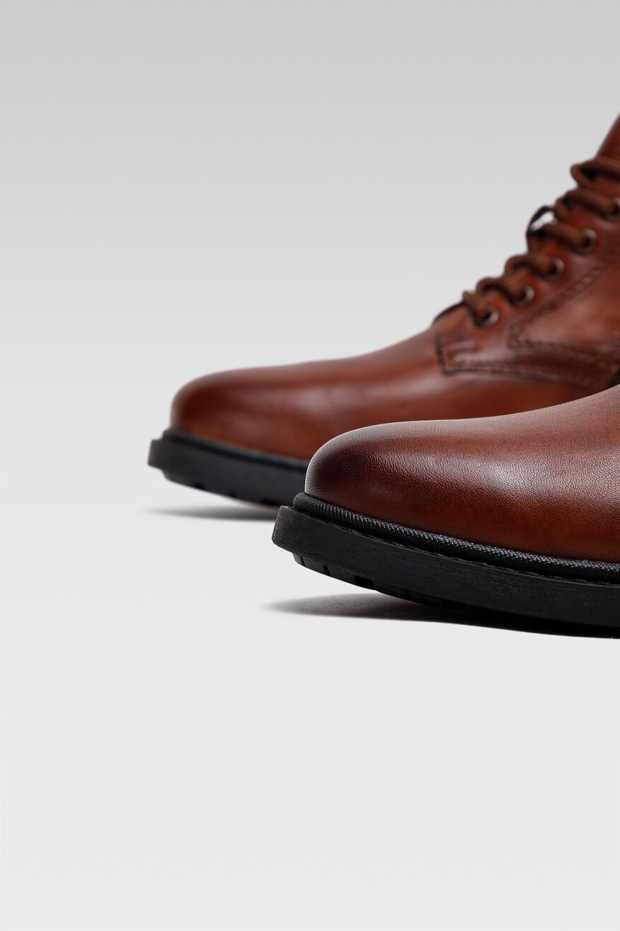 
                Bugatti - Skórzane trzewiki brązowe - 5903698932538