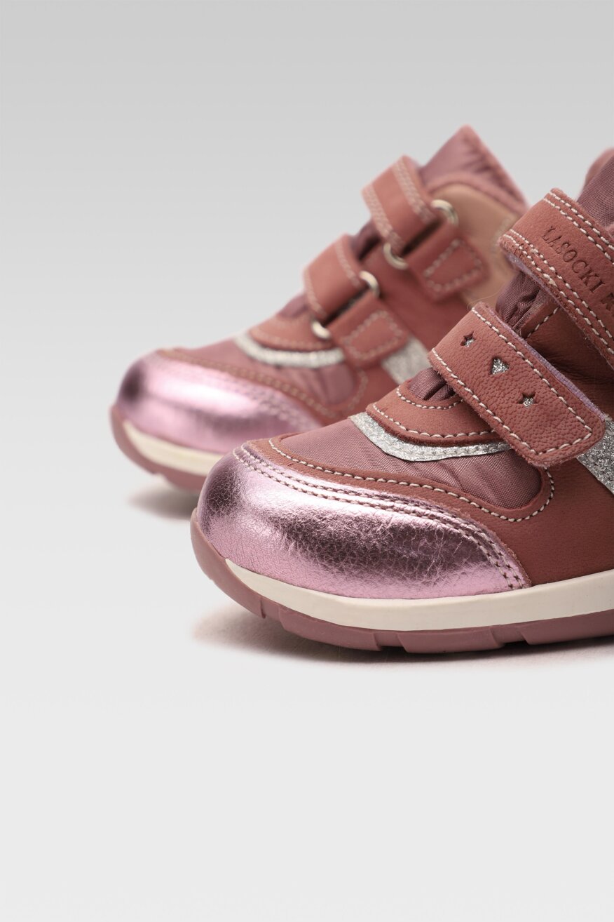Lasocki Kids - Skórzane półbuty różowe - 5903698772950