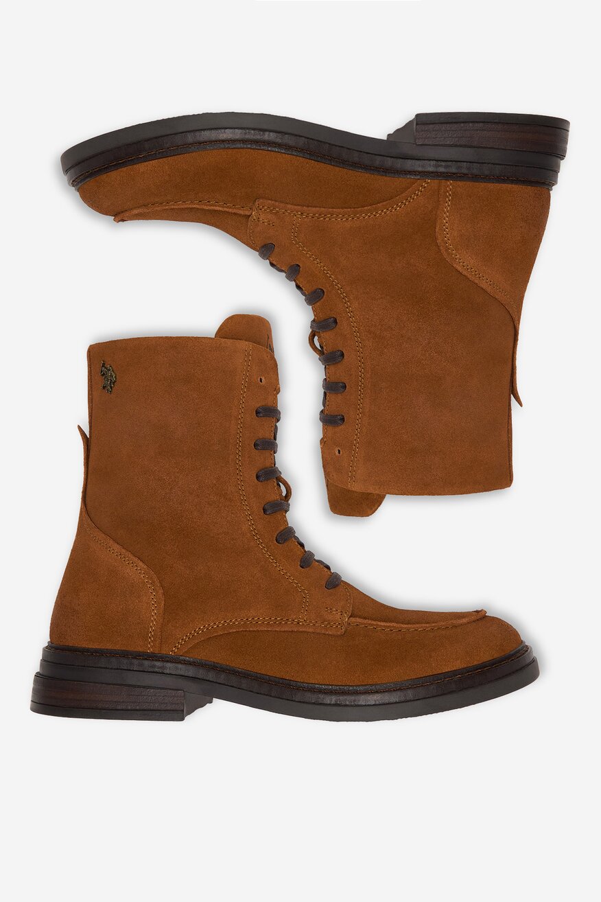 U.S. POLO ASSN. - Skórzane trzewiki sznurowane - 5906751491867