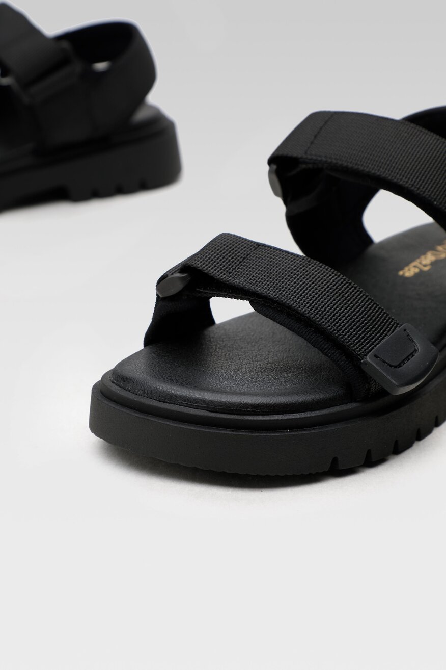 
                DeeZee - Sandały czarne na rzep - 5904248713270