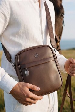 Torba męska Beverly Hills Polo Club CWBEO-BHPC-L-018-07 Brązowy