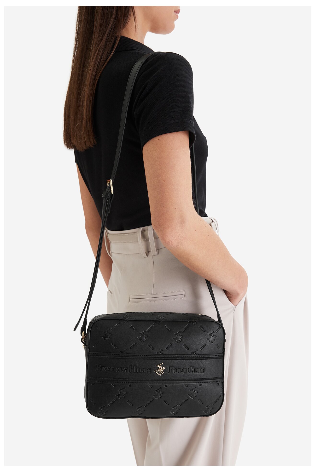 Сумка З Ремінцем Beverly Hills Polo Club EO-BHPC-L-013-09 ЧОРНИЙ