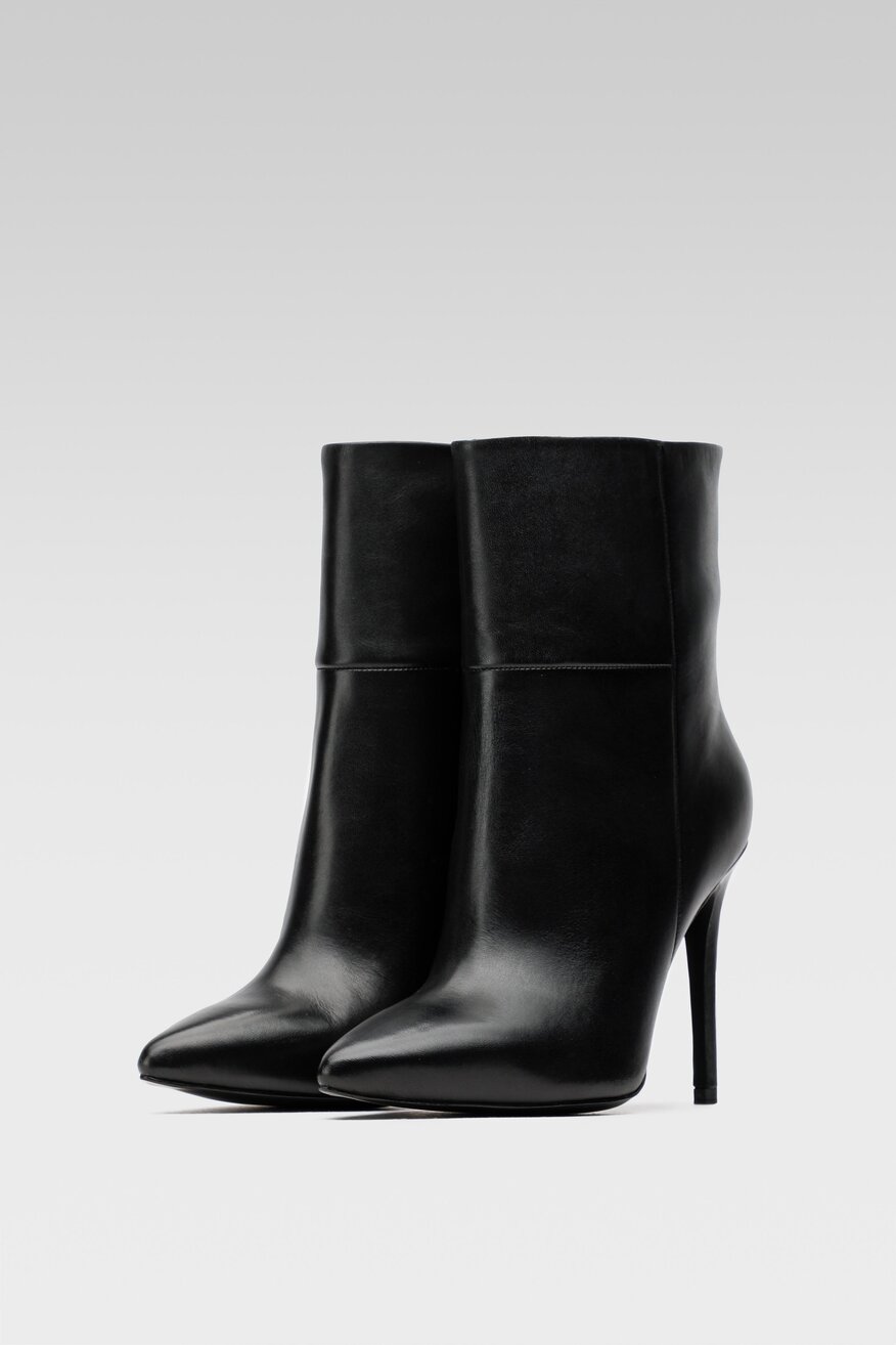 Gino Rossi - Botki skórzane na obcasie - 5904862203546