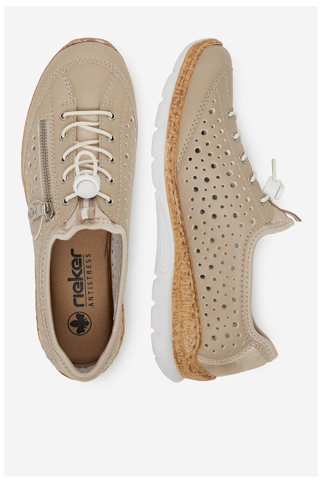 Половинки обувки Rieker N42P6-62 БЕЖОВ