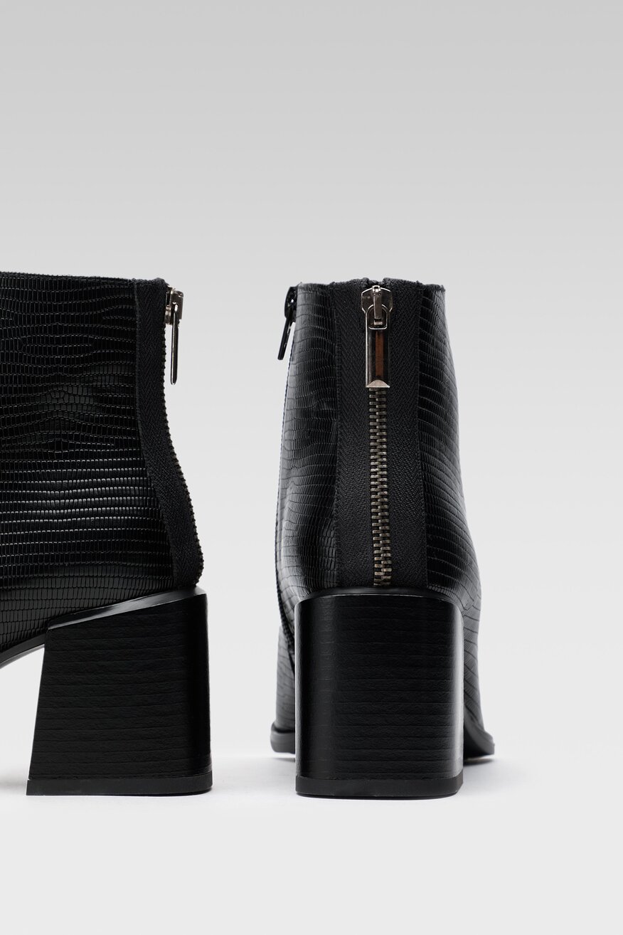 Lasocki - Skórzane botki czarne - 5904248961909