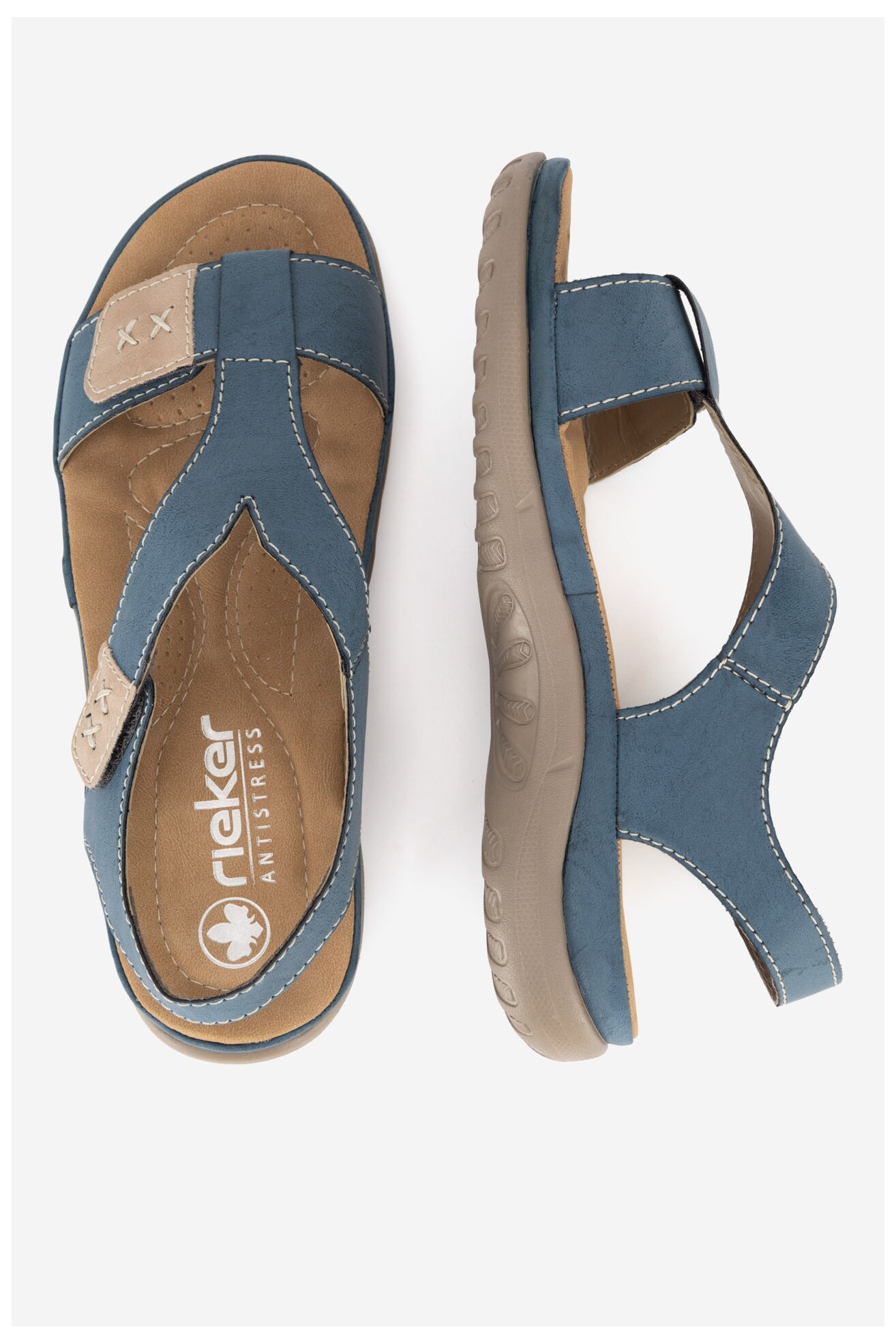 Sandały Rieker 64873-14 Niebieski